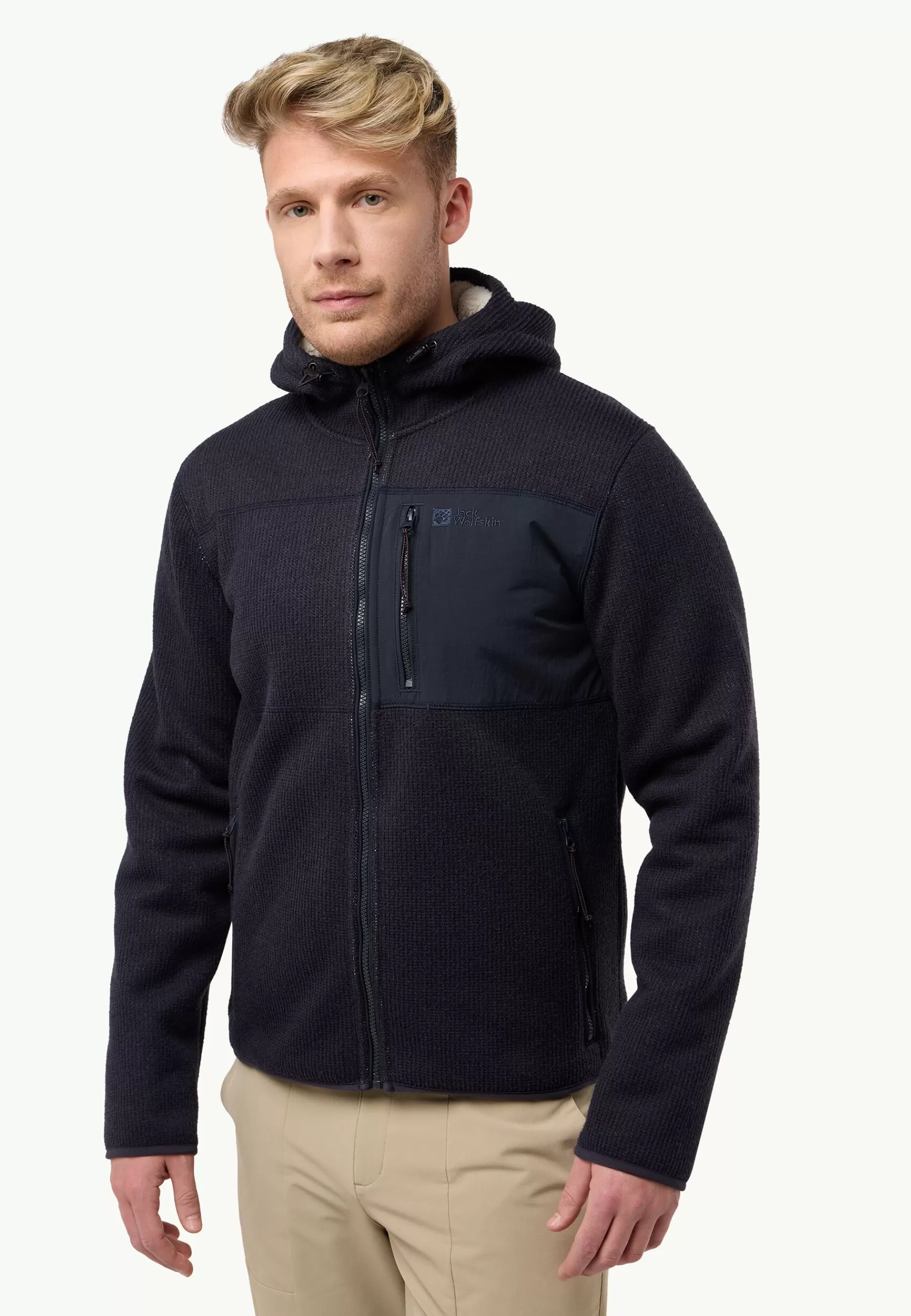 Best Kaminfeuer Hooded Jkt M Kurtki Polarowe | Fleece
