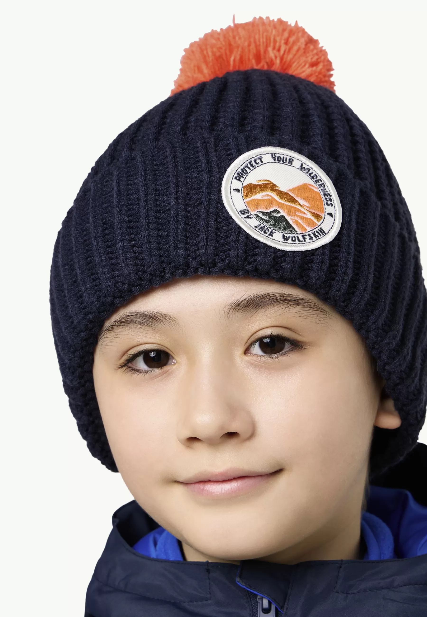 Hot Pompom Badge Beanie K Dzieci Czapki